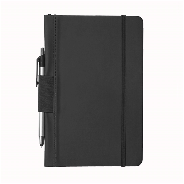 6" x 8.5" PU material notebook with 70 blank pages, elastic... from ASI 39552 BEL Promo