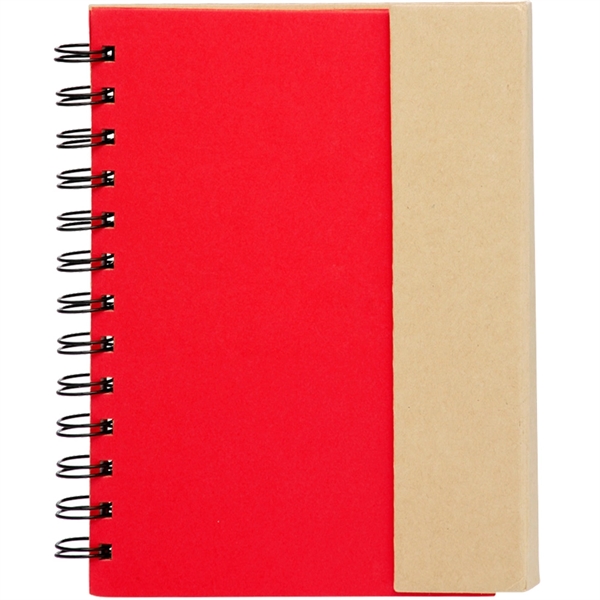 5.25" x 7" Eco flip top notebook with sticky notes.... from ASI 39552 BEL Promo