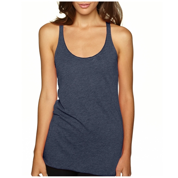 Next Level racerback tank top made of 50/25/25 polyester/ring-spun combed cotton/rayon... from ASI 39552 BEL Promo
