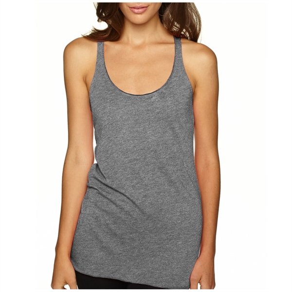 Next Level racerback tank top made of 50/25/25 polyester/ring-spun combed cotton/rayon... from ASI 39552 BEL Promo