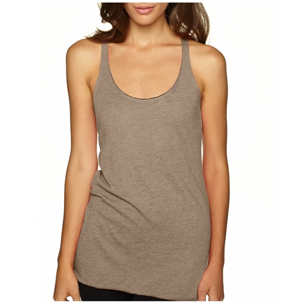 Next Level racerback tank top made of 50/25/25 polyester/ring-spun combed cotton/rayon... from ASI 39552 BEL Promo