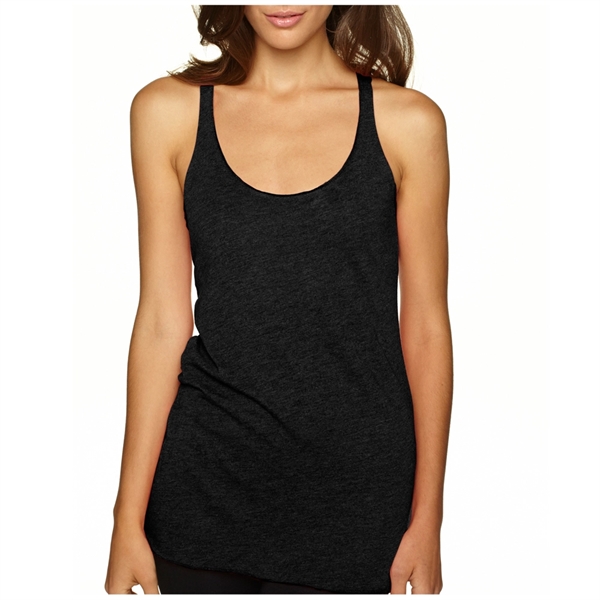 Next Level racerback tank top made of 50/25/25 polyester/ring-spun combed cotton/rayon... from ASI 39552 BEL Promo