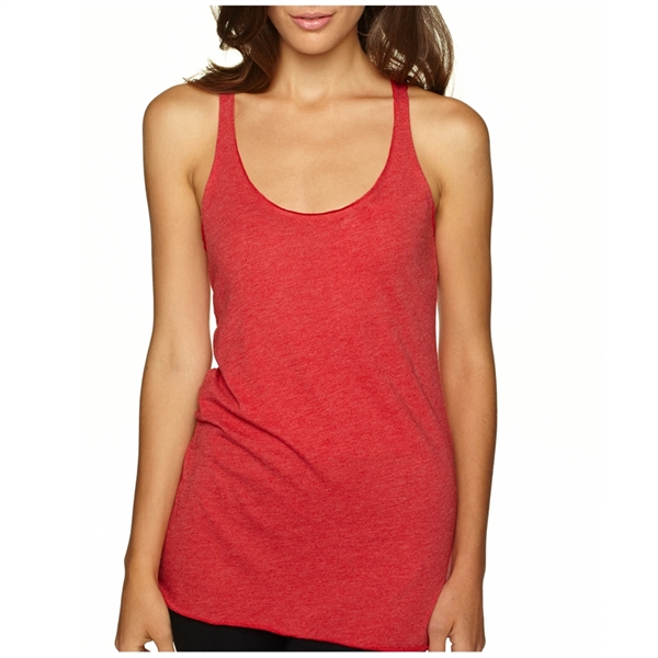 Next Level racerback tank top made of 50/25/25 polyester/ring-spun combed cotton/rayon... from ASI 39552 BEL Promo