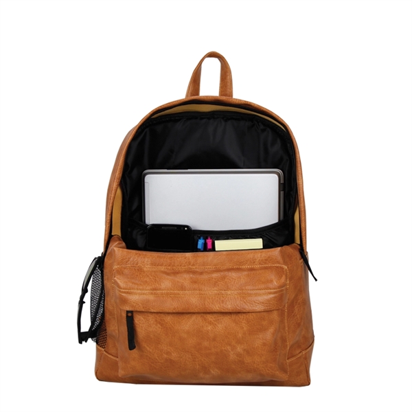 Vegan Leather Backpack made from faux leather... from ASI 57702 GoodHopeBags, Inc.