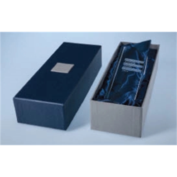 Pillar award made of thick, machine-made optic crystal with hexagonal facets... from ASI 62985 J. Charles