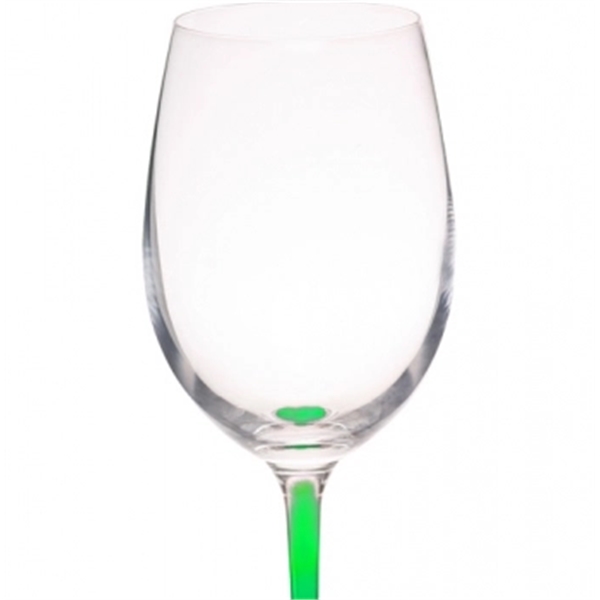 13.8 oz. 100% Lead free crystal wine glass; with custom colored... from ASI 39552 BEL Promo