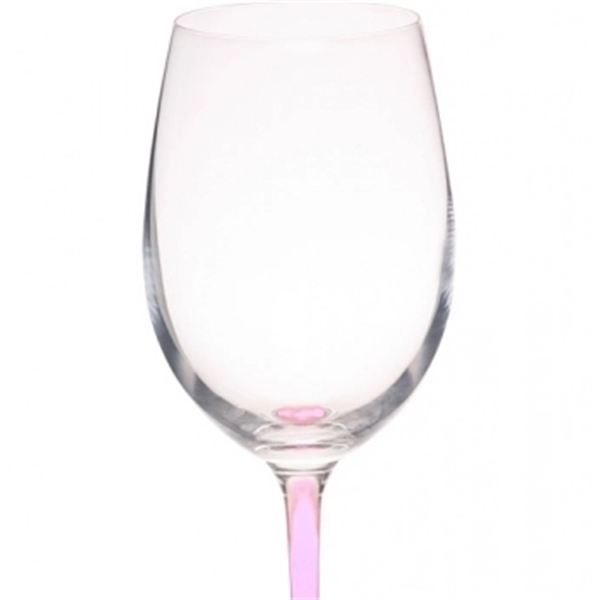 13.8 oz. 100% Lead free crystal wine glass; with custom colored... from ASI 39552 BEL Promo