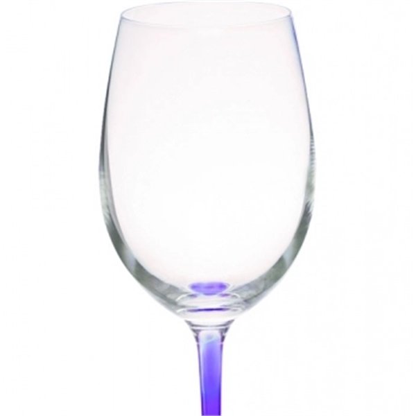 13.8 oz. 100% Lead free crystal wine glass; with custom colored... from ASI 39552 BEL Promo
