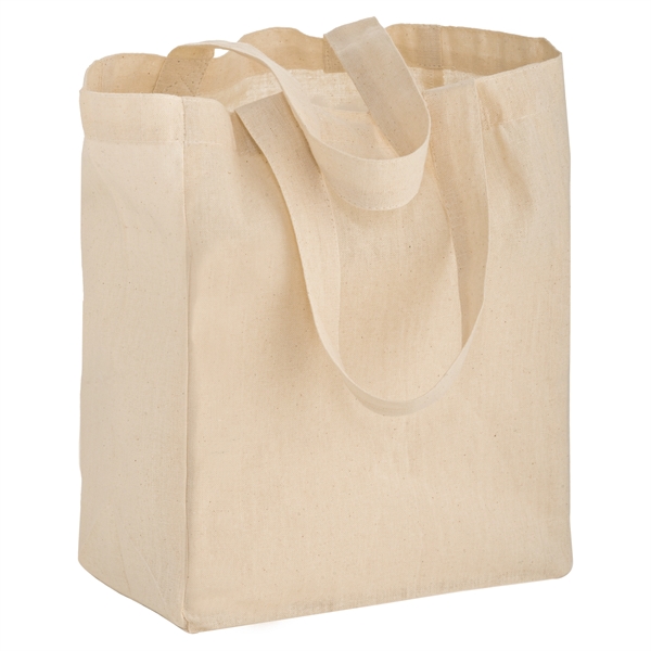 8" x 4" x 10" 6-ounce cotton canvas tote bag with... from ASI 35290 American Ad Bag Co