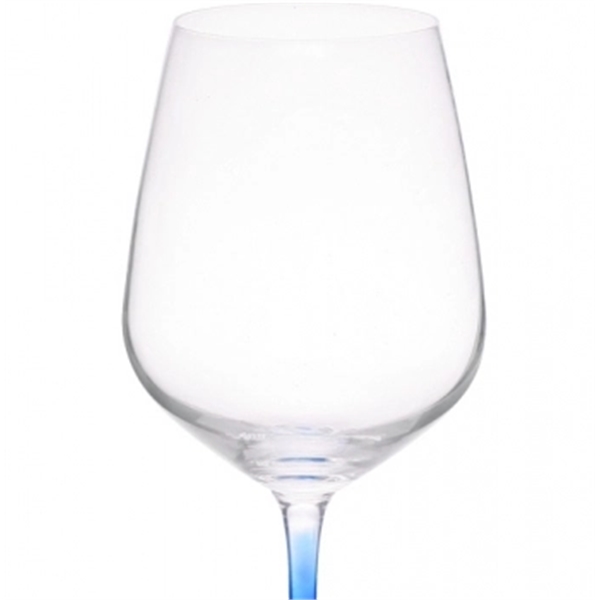 17.5 oz. 100% Lead free crystal wine glass; with custom colored... from ASI 39552 BEL Promo