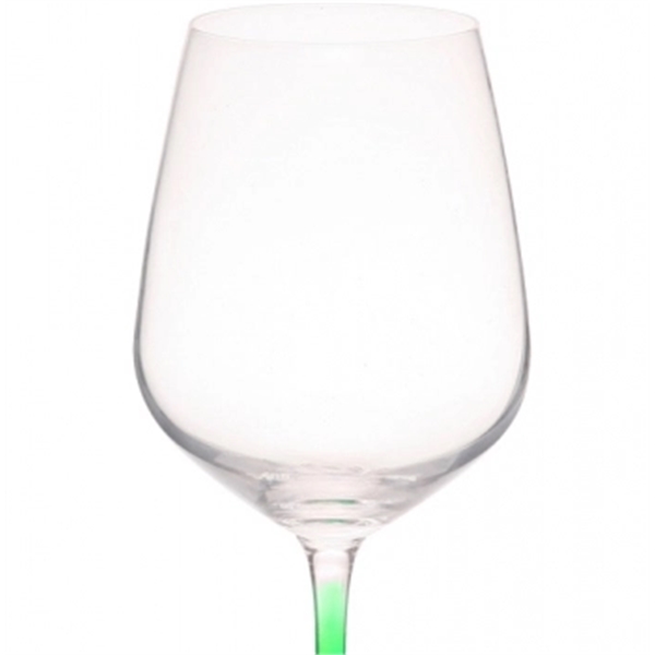 17.5 oz. 100% Lead free crystal wine glass; with custom colored... from ASI 39552 BEL Promo