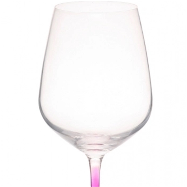 17.5 oz. 100% Lead free crystal wine glass; with custom colored... from ASI 39552 BEL Promo