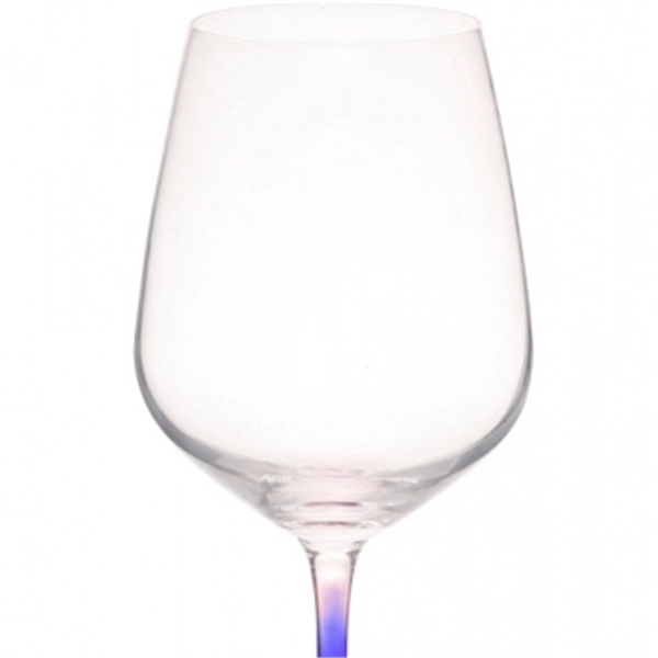 17.5 oz. 100% Lead free crystal wine glass; with custom colored... from ASI 39552 BEL Promo