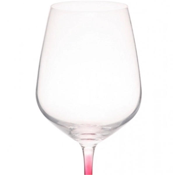 17.5 oz. 100% Lead free crystal wine glass; with custom colored... from ASI 39552 BEL Promo