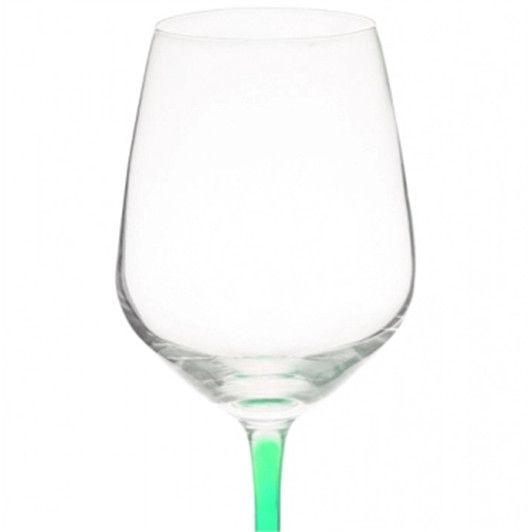 13 oz. 100% Lead free crystal wine glass; with custom colored... from ASI 39552 BEL Promo