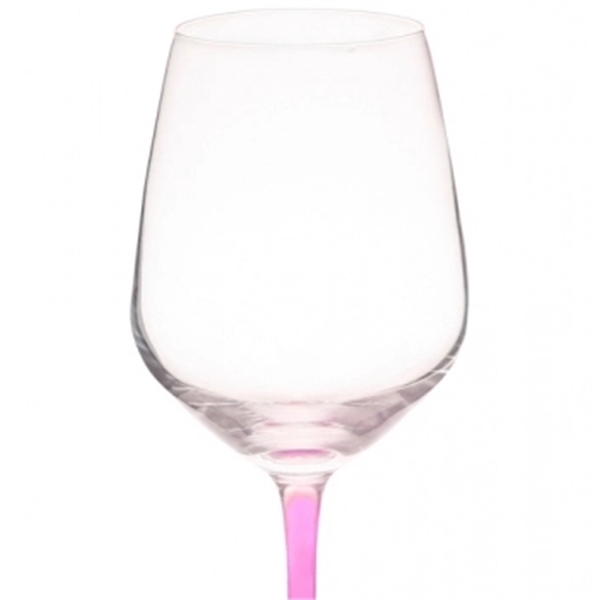13 oz. 100% Lead free crystal wine glass; with custom colored... from ASI 39552 BEL Promo