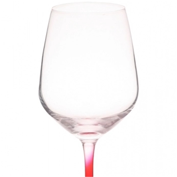 13 oz. 100% Lead free crystal wine glass; with custom colored... from ASI 39552 BEL Promo