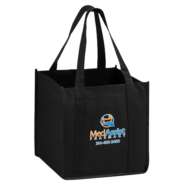 10" x 10" x 10" non-woven polypropylene tote with poly board... from ASI 35290 American Ad Bag Co