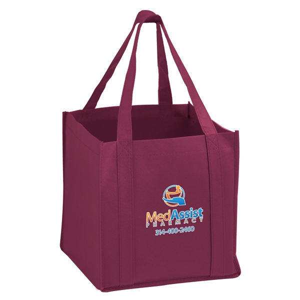 10" x 10" x 10" non-woven polypropylene tote with poly board... from ASI 35290 American Ad Bag Co