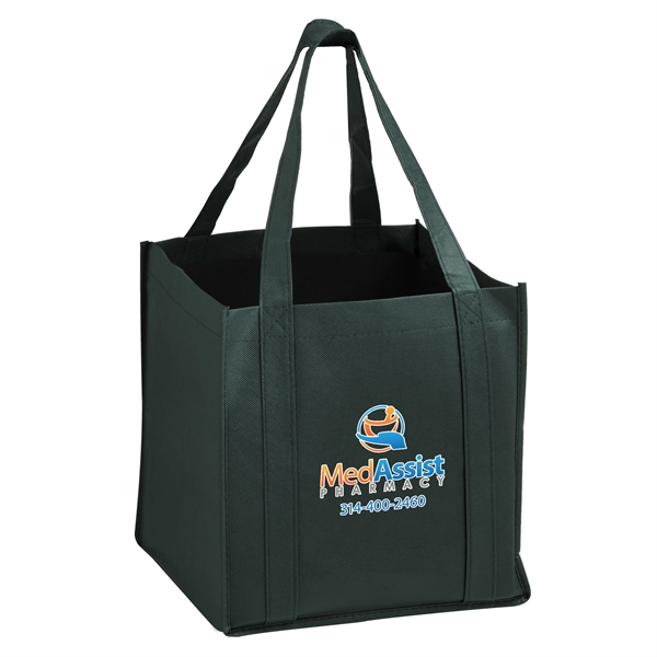 10" x 10" x 10" non-woven polypropylene tote with poly board... from ASI 35290 American Ad Bag Co