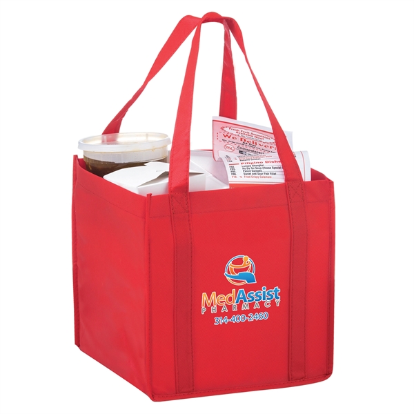 10" x 10" x 10" non-woven polypropylene tote with poly board... from ASI 35290 American Ad Bag Co