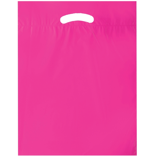 12" x 15" x 3" LDPE plastic bag with die-cut fold... from ASI 35290 American Ad Bag Co