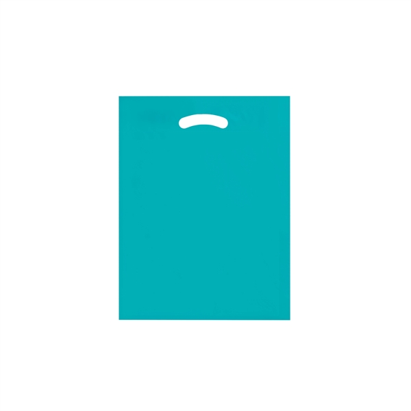 12" x 15" x 3" LDPE plastic bag with die-cut fold... from ASI 35290 American Ad Bag Co