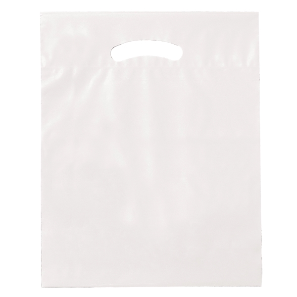 12" x 15" x 3" LDPE plastic bag with die-cut fold... from ASI 35290 American Ad Bag Co