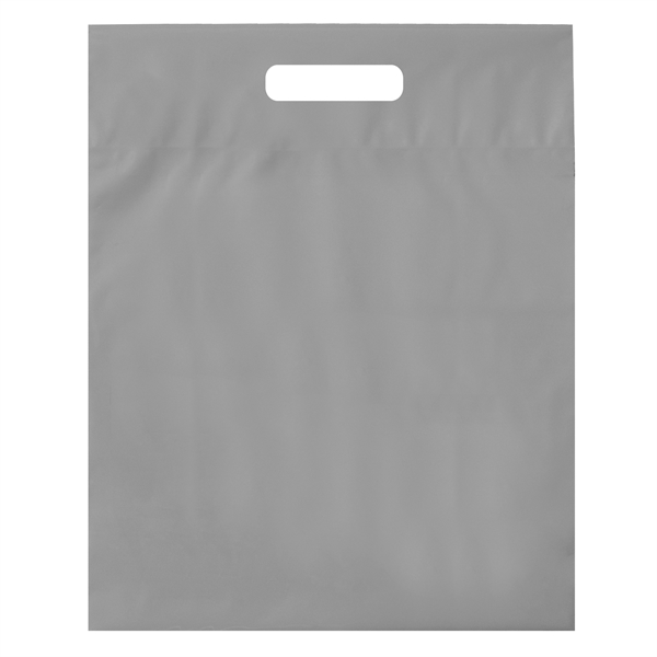 12" x 15" x 3" LDPE plastic bag with die-cut fold... from ASI 35290 American Ad Bag Co