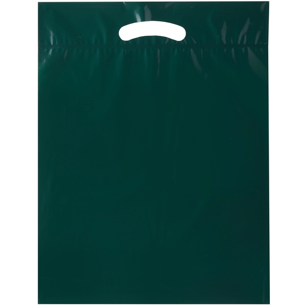 12" x 15" x 3" LDPE plastic bag with die-cut fold... from ASI 35290 American Ad Bag Co