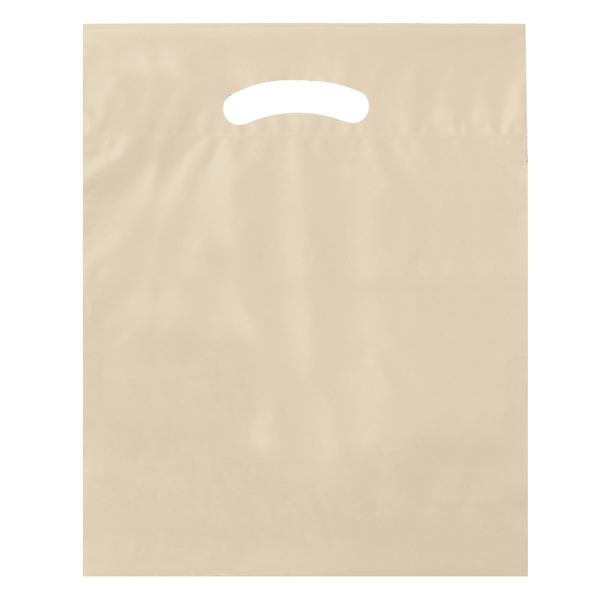 12" x 15" x 3" LDPE plastic bag with die-cut fold... from ASI 35290 American Ad Bag Co