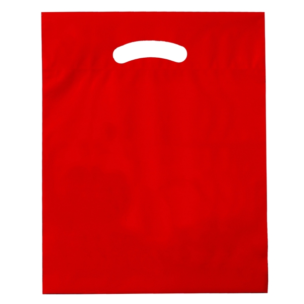 12" x 15" x 3" LDPE plastic bag with die-cut fold... from ASI 35290 American Ad Bag Co