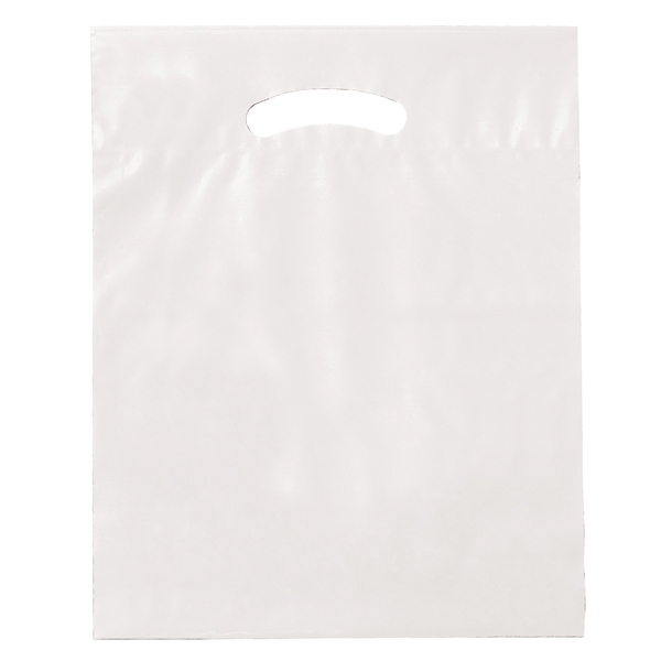 12" x 15" x 3" LDPE plastic bag with die-cut fold... from ASI 35290 American Ad Bag Co
