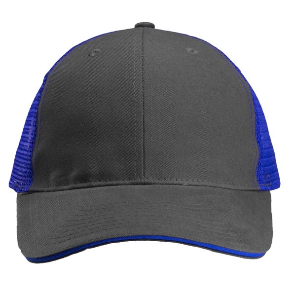 Six panel, structured trucker-style cap with two-tone vibrant coloring.... from ASI 39552 BEL Promo