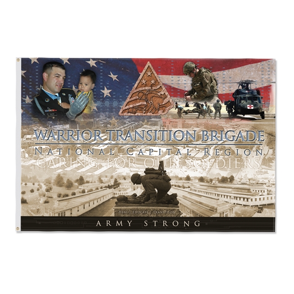 Sports flag, made of durable knit polyester fabric in 4 sizes... from ASI 77280 Pepco Poms / Pepco Poms