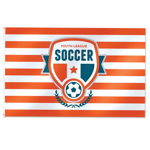 Sports flag, made of durable knit polyester fabric in 4 sizes... from ASI 77280 Pepco Poms / Pepco Poms
