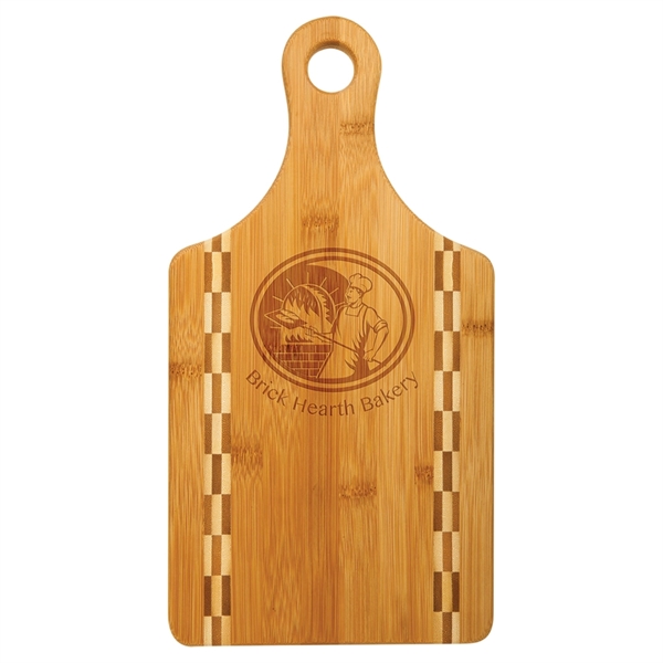 The 7" x 13 1/2" wooden bamboo cutting board features a... from ASI 92531 Unique Custom Products / UCP