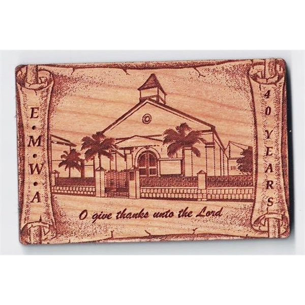 Magnets made of real wood veneer measure 3" x 3" and... from ASI 92531 Unique Custom Products / UCP