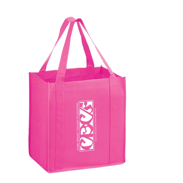 12" x 8" x 13" non-woven PP tote with Breast Cancer... from ASI 35290 American Ad Bag Co
