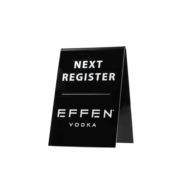 Customizable counter sign that measures 6" x 4" and is made... from ASI 72657 Active Life Promo / Street Marketing