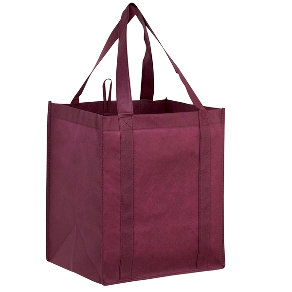12" x 8" x 13" non-woven polypropylene grocery tote with gusset,... from ASI 35290 American Ad Bag Co