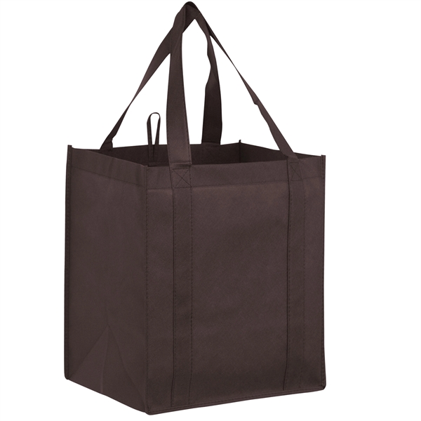 12" x 8" x 13" non-woven polypropylene grocery tote with gusset,... from ASI 35290 American Ad Bag Co