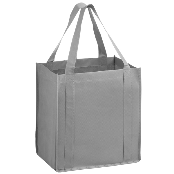 12" x 8" x 13" non-woven polypropylene grocery tote with gusset,... from ASI 35290 American Ad Bag Co