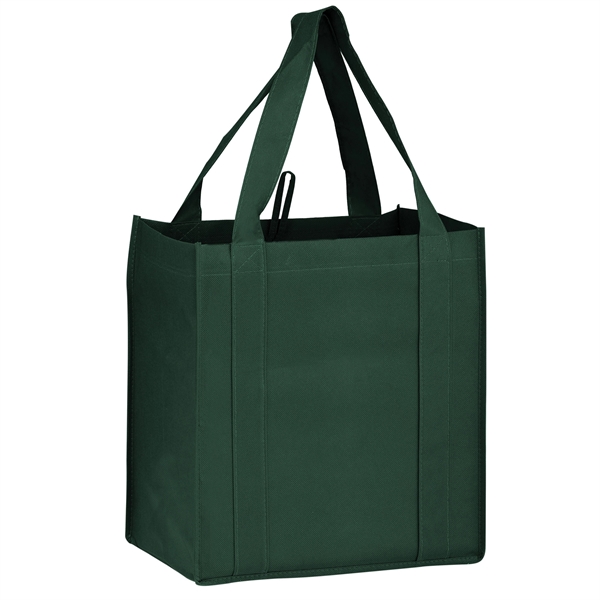 12" x 8" x 13" non-woven polypropylene grocery tote with gusset,... from ASI 35290 American Ad Bag Co