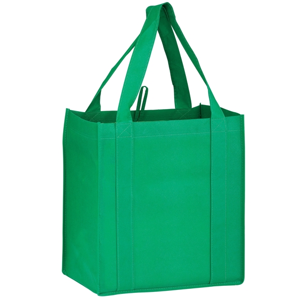 12" x 8" x 13" non-woven polypropylene grocery tote with gusset,... from ASI 35290 American Ad Bag Co