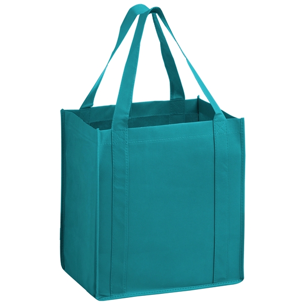 12" x 8" x 13" non-woven polypropylene grocery tote with gusset,... from ASI 35290 American Ad Bag Co