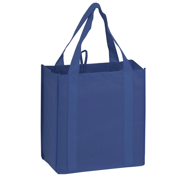 12" x 8" x 13" non-woven polypropylene grocery tote with gusset,... from ASI 35290 American Ad Bag Co