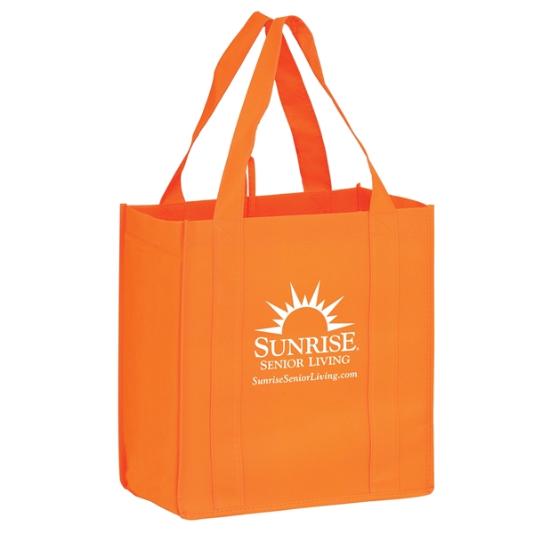 12" x 8" x 13" non-woven polypropylene grocery tote with gusset,... from ASI 35290 American Ad Bag Co