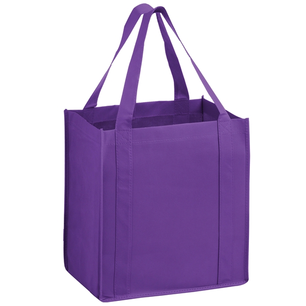 12" x 8" x 13" non-woven polypropylene grocery tote with gusset,... from ASI 35290 American Ad Bag Co