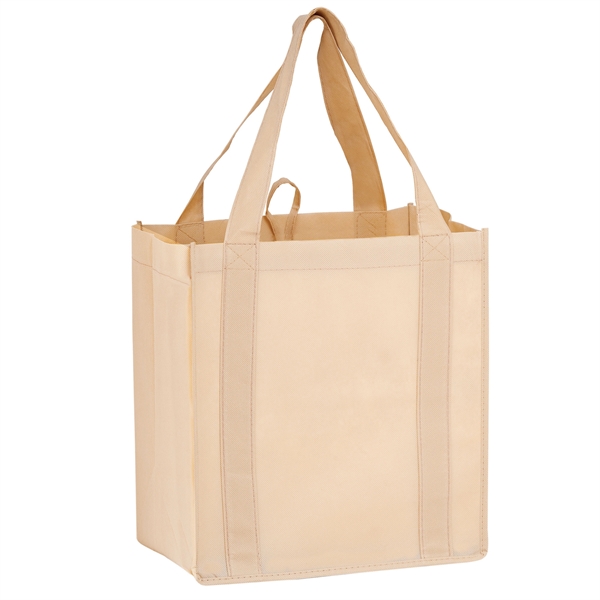12" x 8" x 13" non-woven polypropylene grocery tote with gusset,... from ASI 35290 American Ad Bag Co